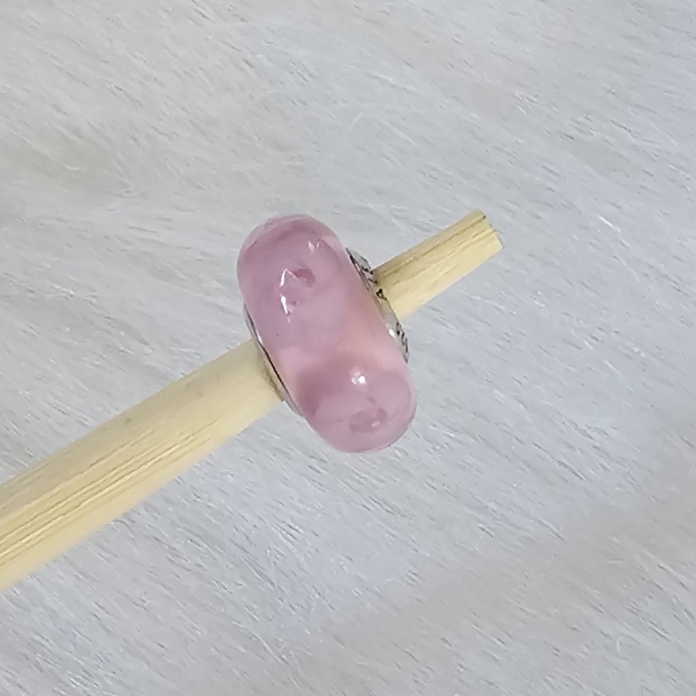 Pandora Pink Murano Glass Charm S925 ALE Silver Core Bead